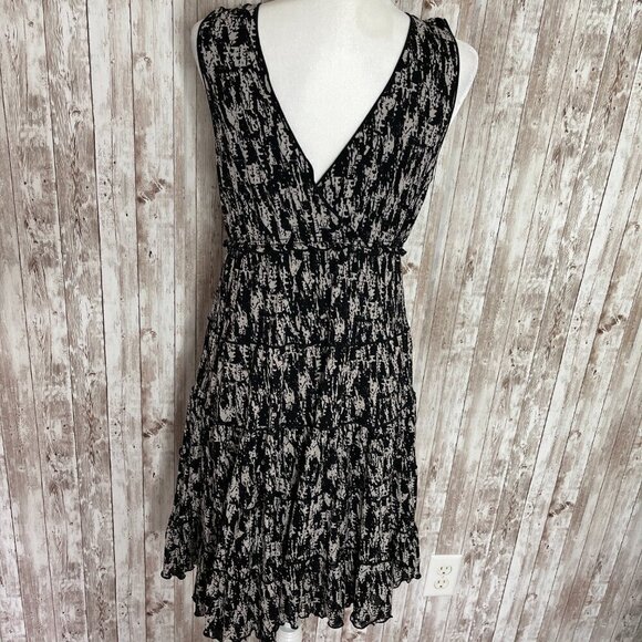 Style & Company Black & Tan Sleeveless Plunge Dress size Large - Picture 3 of 4